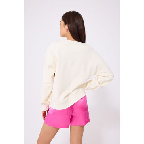 Terez Cream Los Angeles Dodgers Technicolor Oversized Pullover Sweatshirt