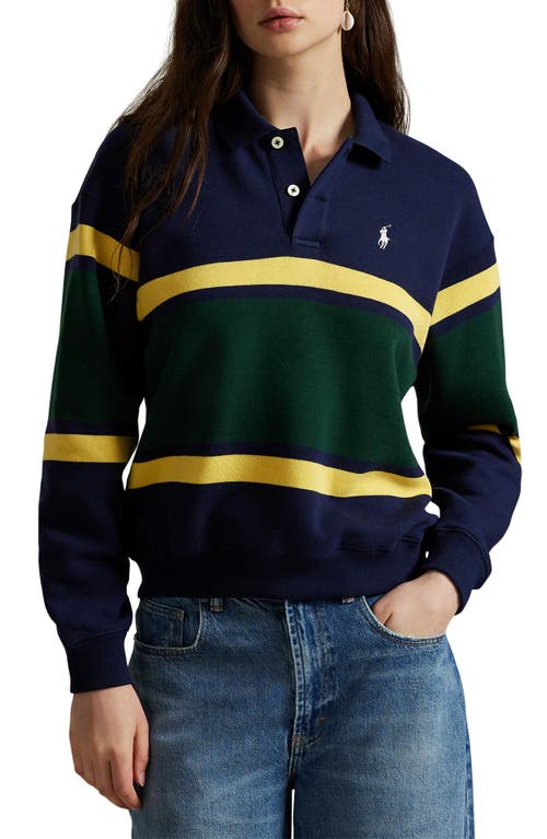Polo Ralph Lauren Striped Cotton-blend Polo Shirt In Multi