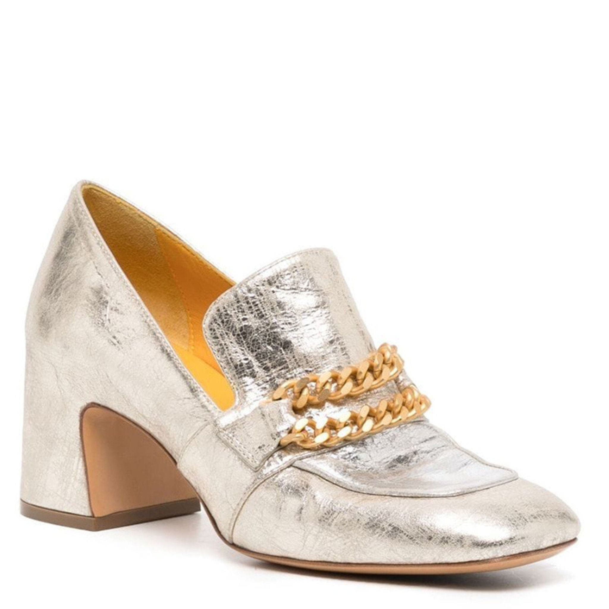 Mid Heel Loafer With Chain - image 4
