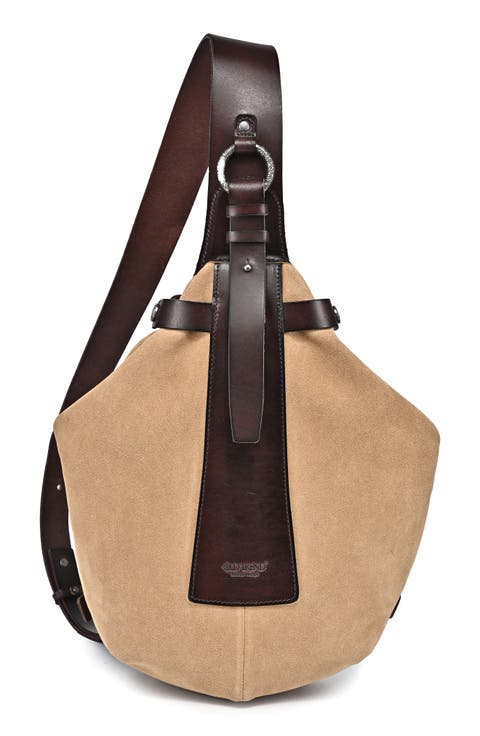 Daisy Leather Trim Sling Bag