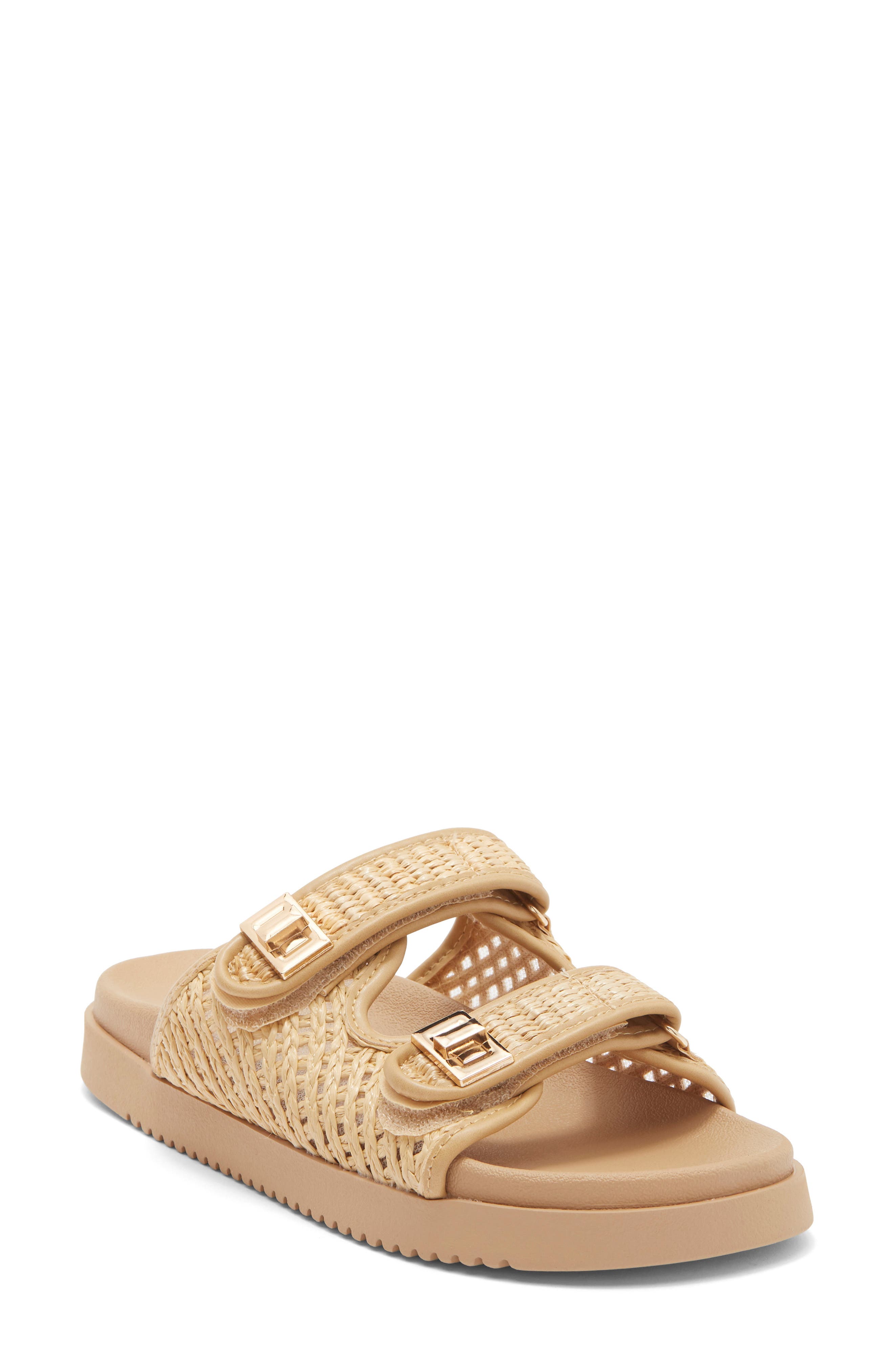 TOP MODA Lyon Sandal, Main, color, Beige Raffia