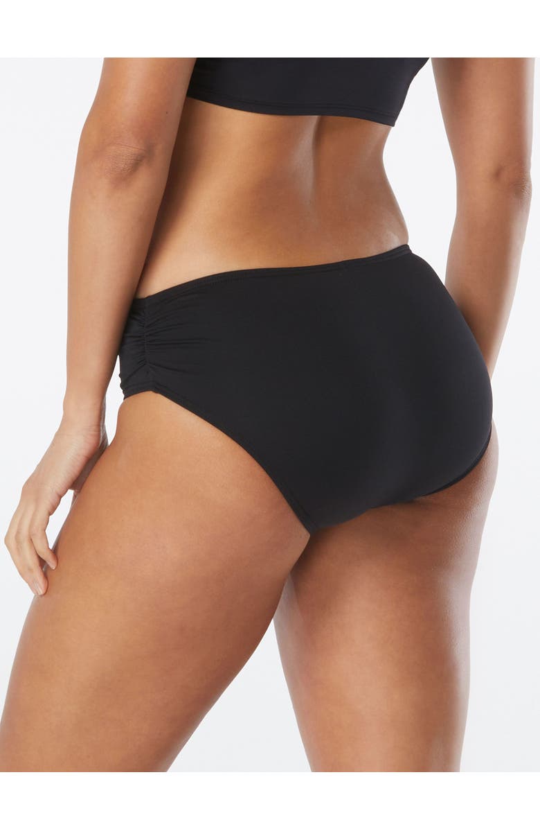 COCO REEF Prime Side Shirred Bikini Bottom, Alternate, color, Cast-Black