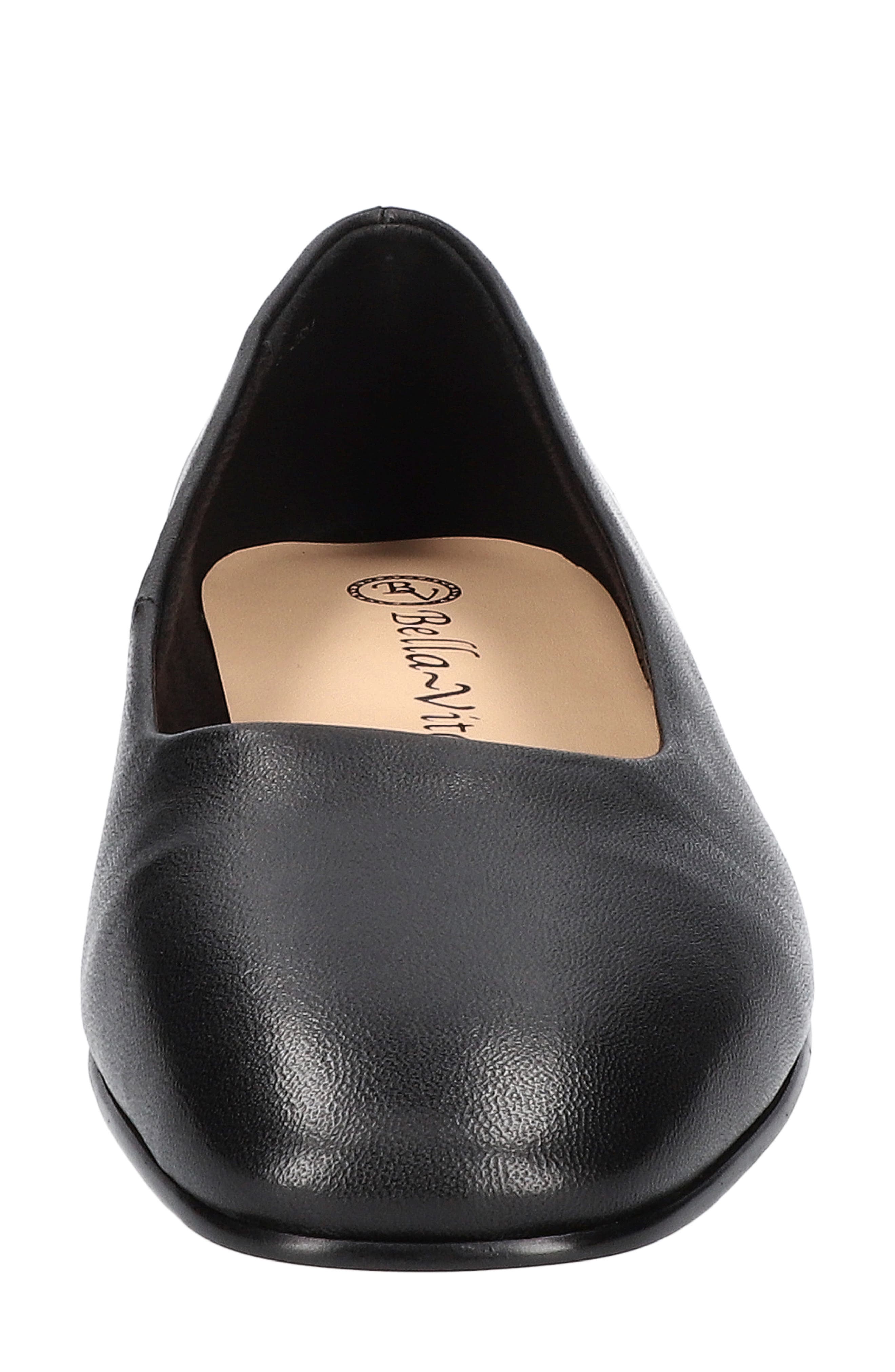 Bella Vita Kimiko Flat, Alternate, color, Black Leather