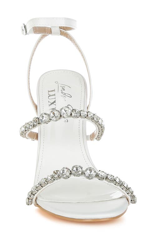 London Rag Aragon Crystal Embellished Ankle Strap Sandal