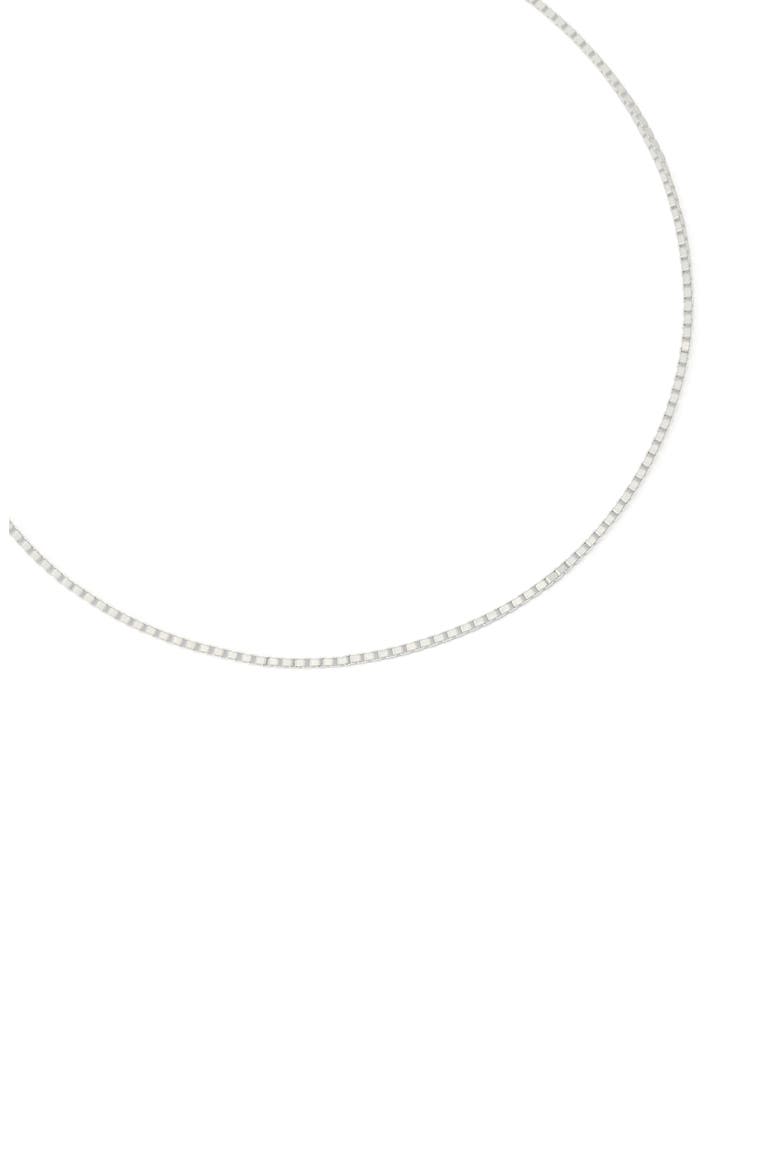 Leor Slim Chain Necklace, Alternate, color, WARM SILVER