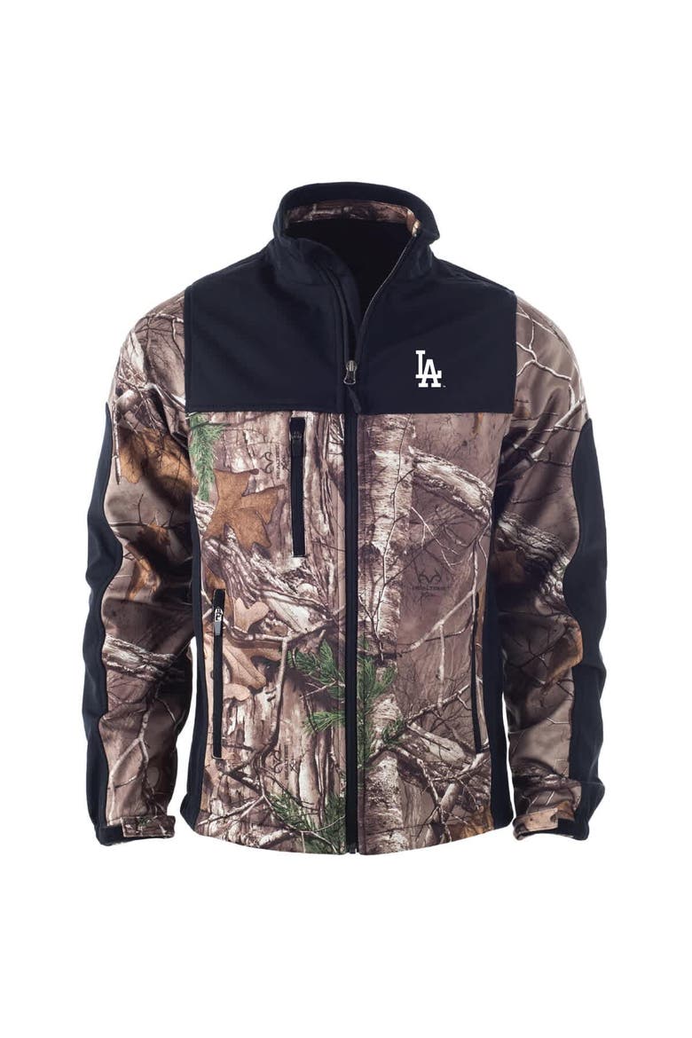 Men's Dunbrooke  Camo Los Angeles Dodgers Hunter Softshell Full-Zip Jacket, Main, color, Camo