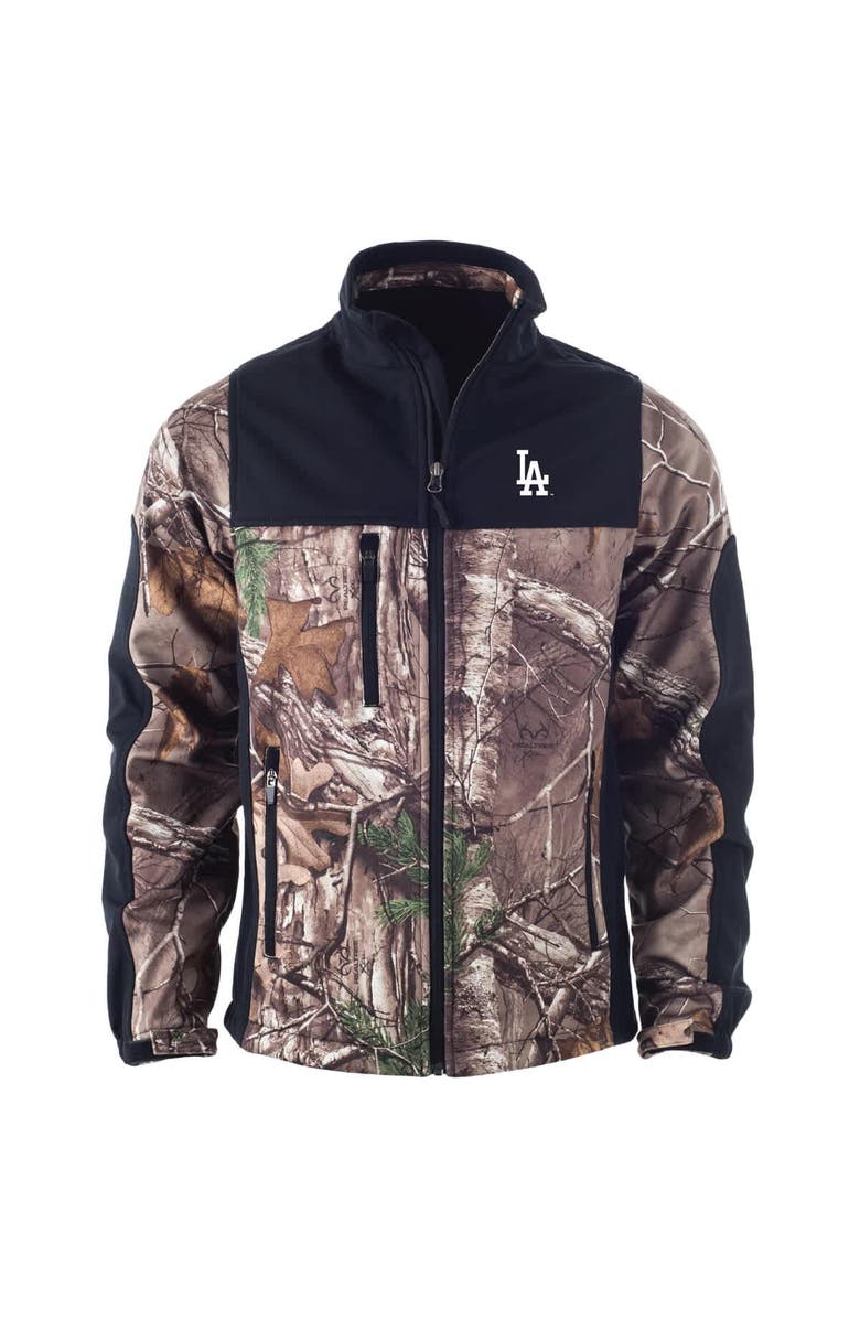 DUNBROOKE Men's Dunbrooke Camo Los Angeles Dodgers Hunter Softshell Full-Zip Jacket, Main, color, Camo