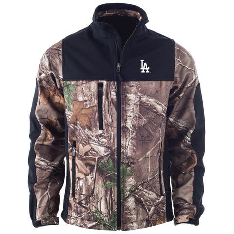Men's Dunbrooke  Camo Los Angeles Dodgers Hunter Softshell Full-Zip Jacket