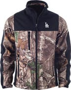 DUNBROOKE Men's Dunbrooke  Camo Los Angeles Dodgers Hunter Softshell Full-Zip Jacket