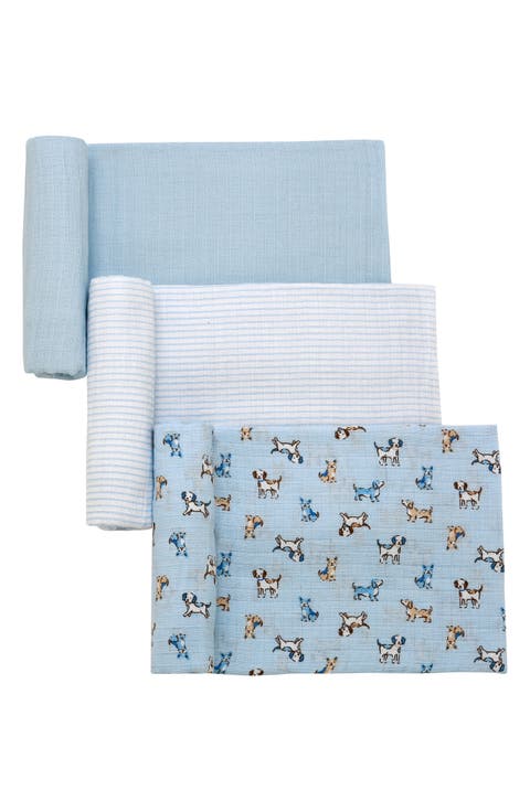 3-Pack Cotton Muslin Swaddle Blankets (Baby)