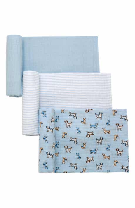 Little Me 3-Pack Cotton Muslin Swaddle Blankets