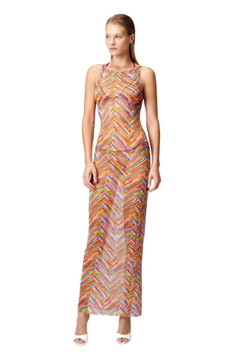 Missoni Long Sleeveless Dress In Printed Tulle, Main, color, Multicoloured 2