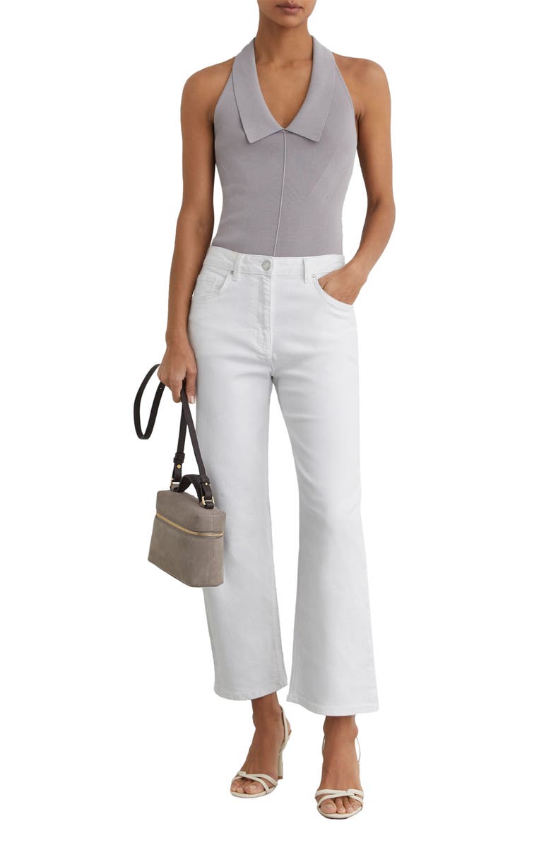 Reiss Selin Crop Straight Leg Jeans, Alternate, color, White