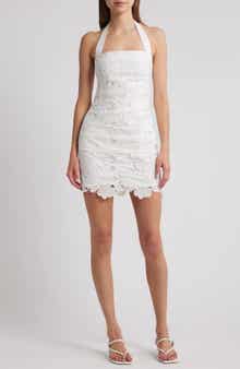 Delfi Collective Alva Lace Halter Minidress