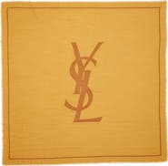 Saint Laurent Grand Carre Cassandre Wool Scarf