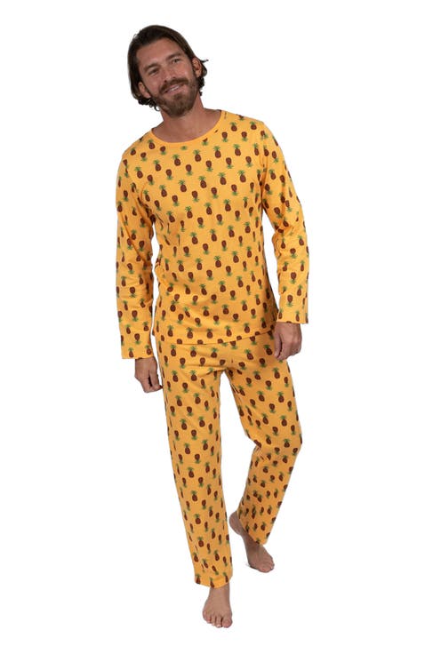 Men's Loose Fit Cotton Matching Family Pajamas, Animal & Nature Prints