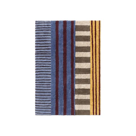 Washable Rug Color On Indigo Blue