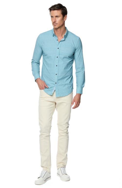 Robert Graham Renley Tailored Fit Solid Button-up Shirt In Blue