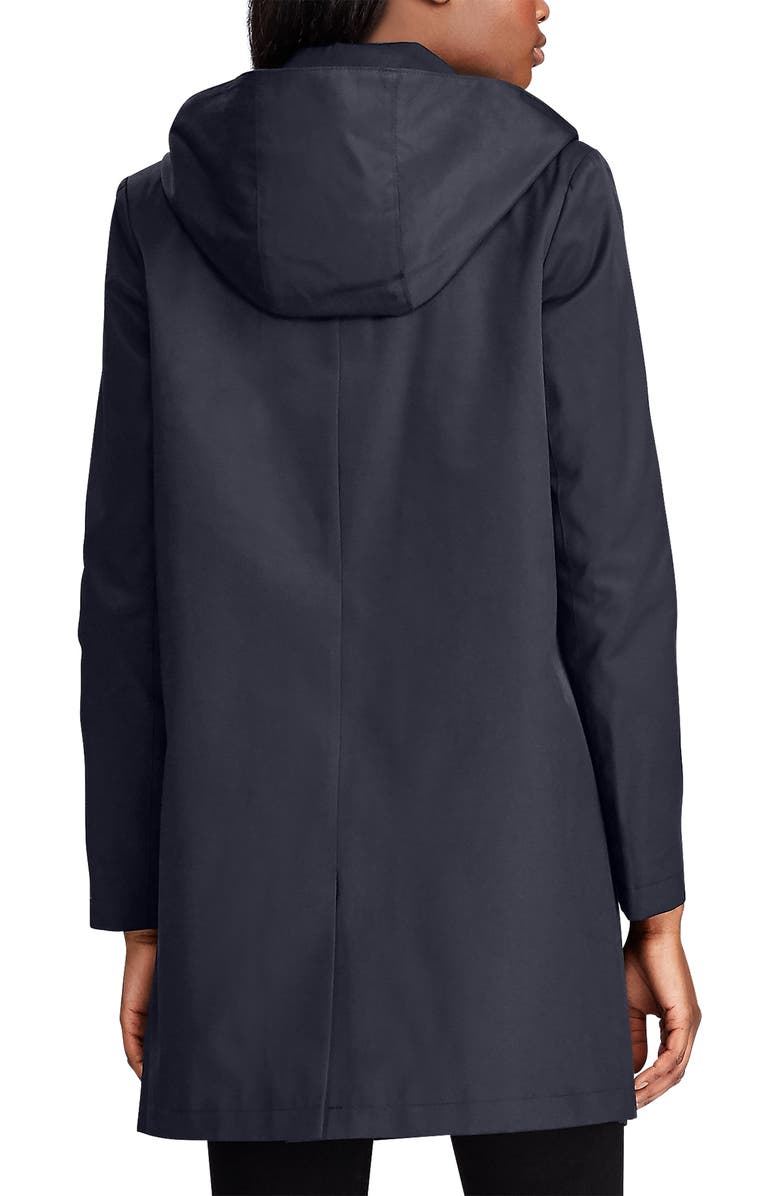 Lauren Ralph Lauren Balmacaan Hooded Raincoat, Alternate, color, Dk Navy