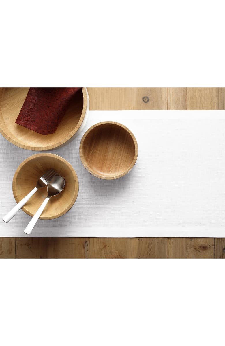 Solino Home Linen Table Runner - Fete, Alternate, color, White