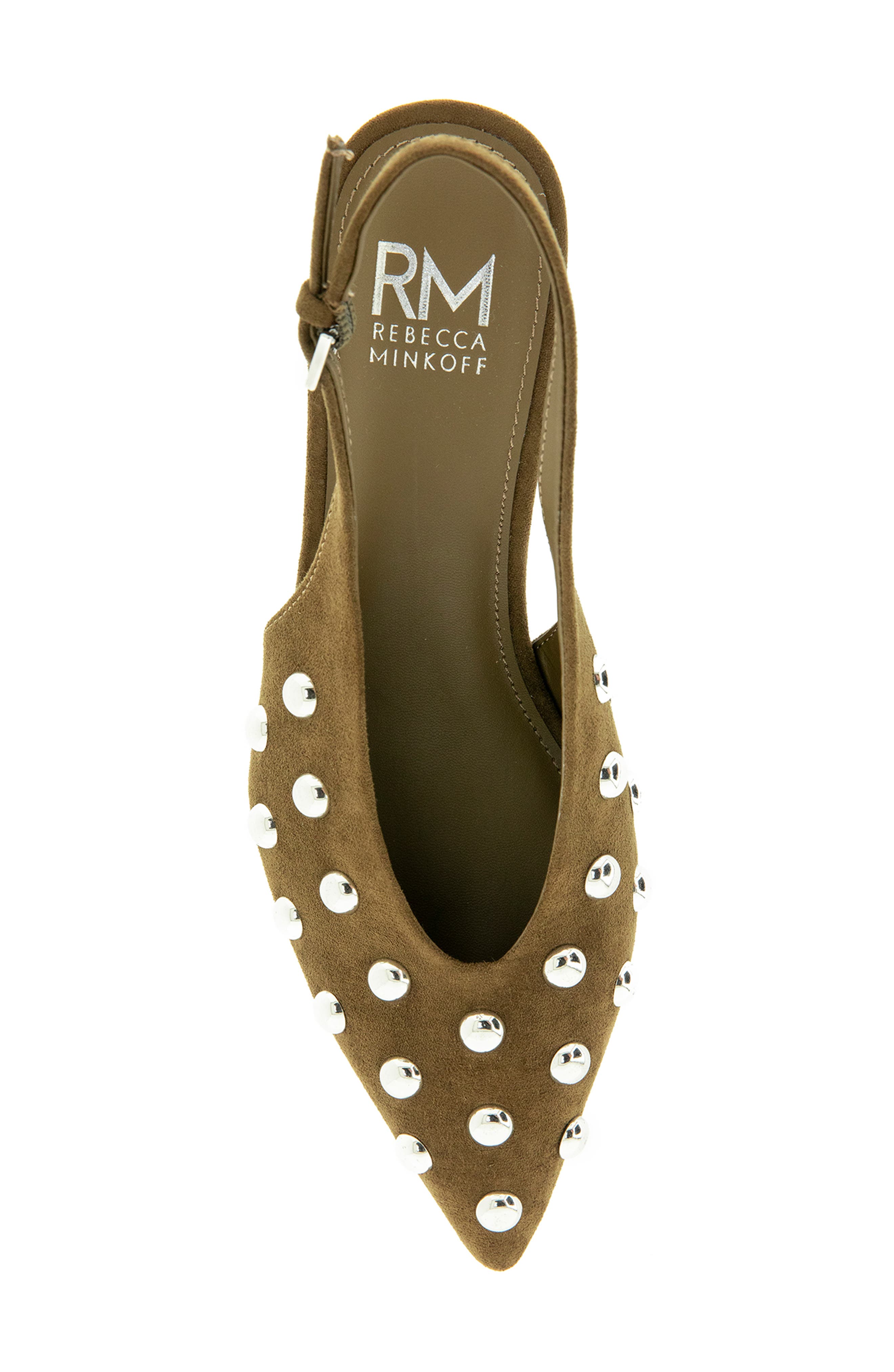 Leena Studded Slingback Pump, Alternate, color, THYME FAUX SUEDE