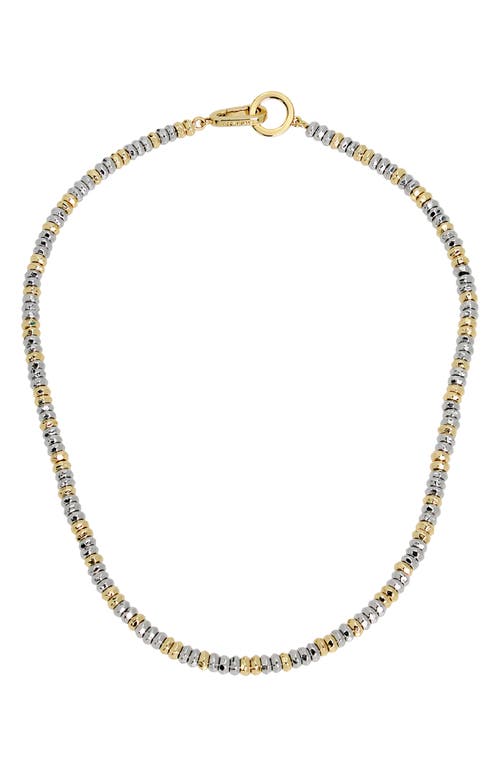 Allsaints Beaded Collar Necklace In Two Tone