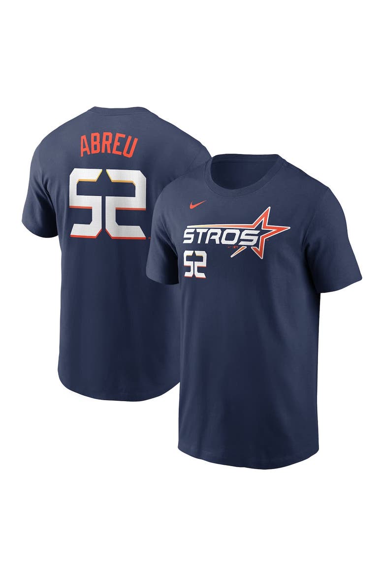 Men's Nike Bryan Abreu Navy Houston Astros 2025 City Connect Fuse Name & Number T-Shirt, Alternate, color, Navy