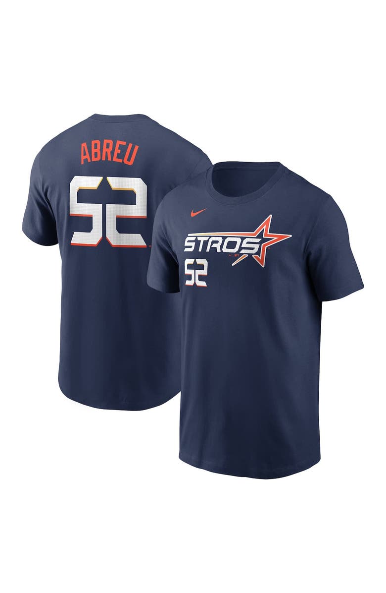 Nike Men's Nike Bryan Abreu Navy Houston Astros 2025 City Connect Fuse Name & Number T-Shirt, Alternate, color, Navy