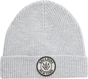 rag & bone Charlie Logo Patch Rib Wool Blend Beanie  display picture 1
