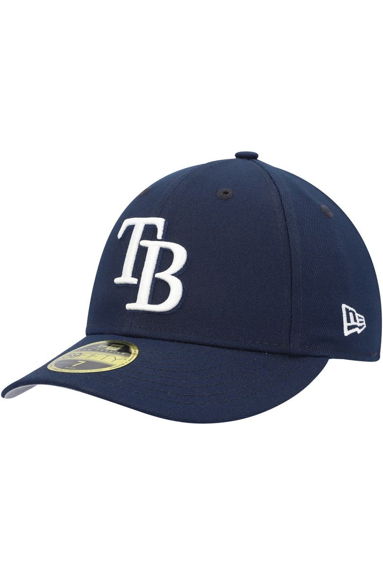Men's New Era Navy Tampa Bay Rays Oceanside Low Profile 59FIFTY Fitted Hat, Main, color, Navy