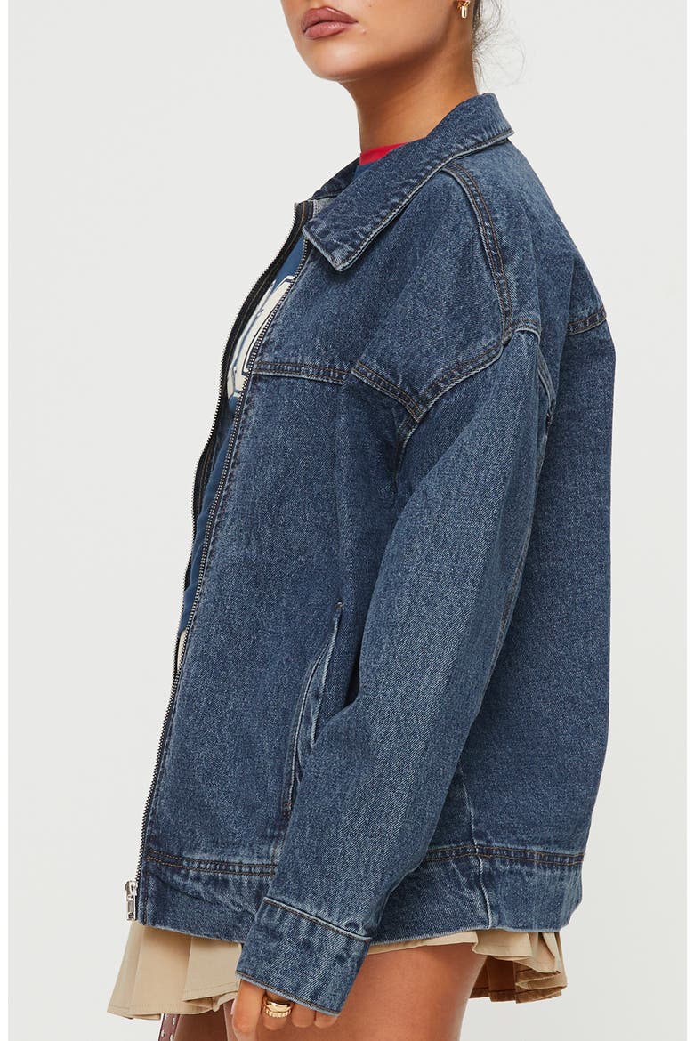 Goldsmith Denim Bomber Jacket, Alternate, color, BLUE