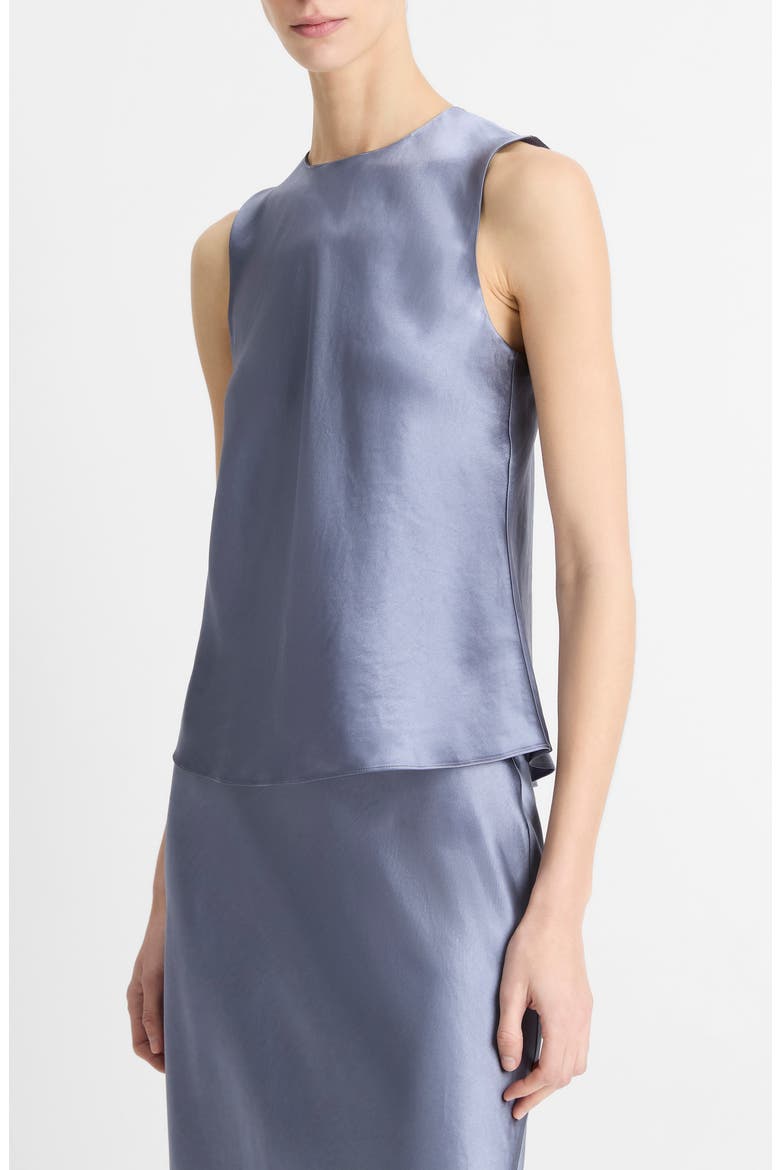 Naia™ Sleeveless Satin Shell, Alternate, color, MAUVE THISTLE
