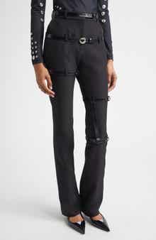 Multibelt Straight Leg Pants