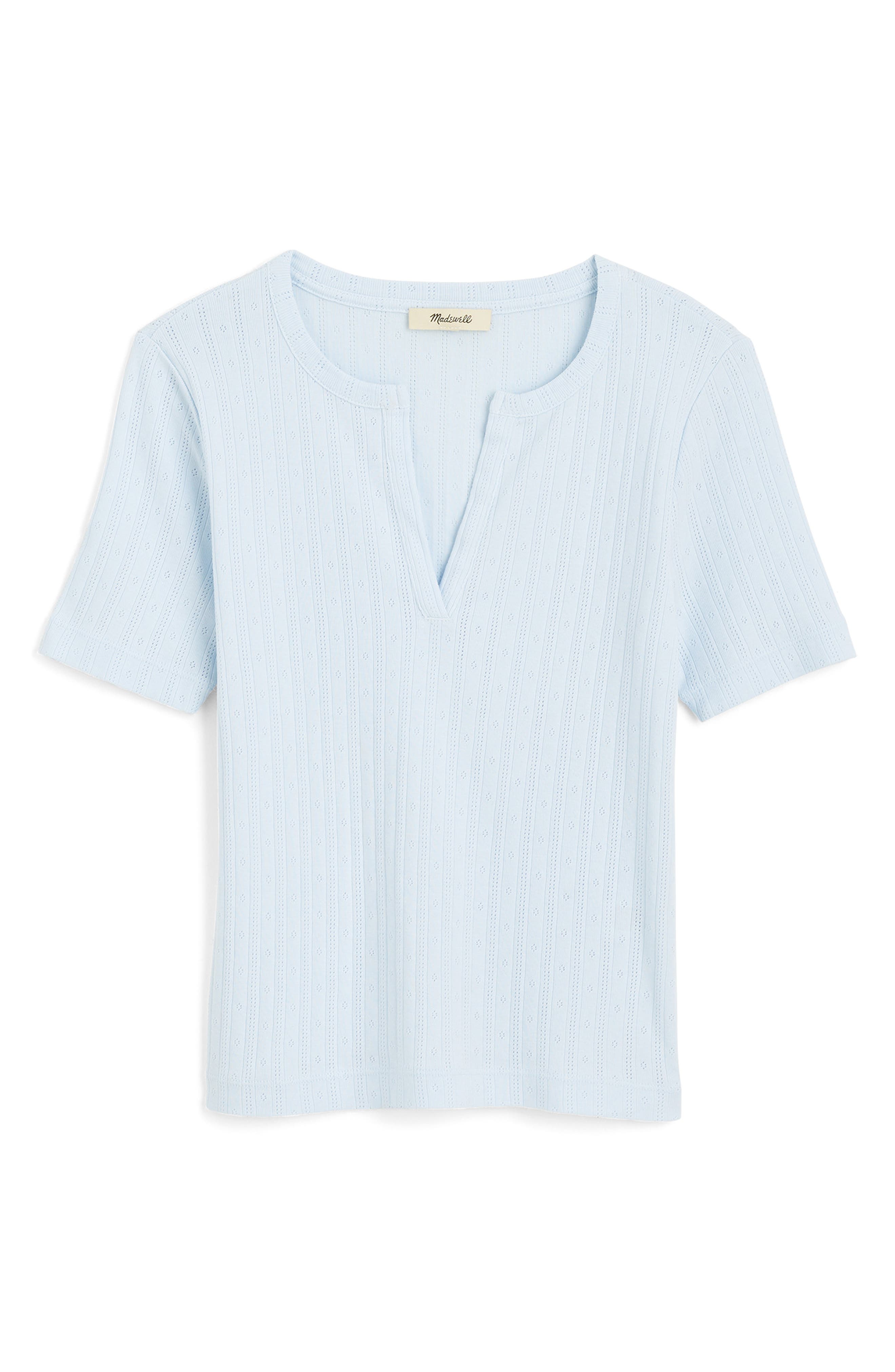 Madewell Pointelle Crewneck Short Sleeve T-Shirt