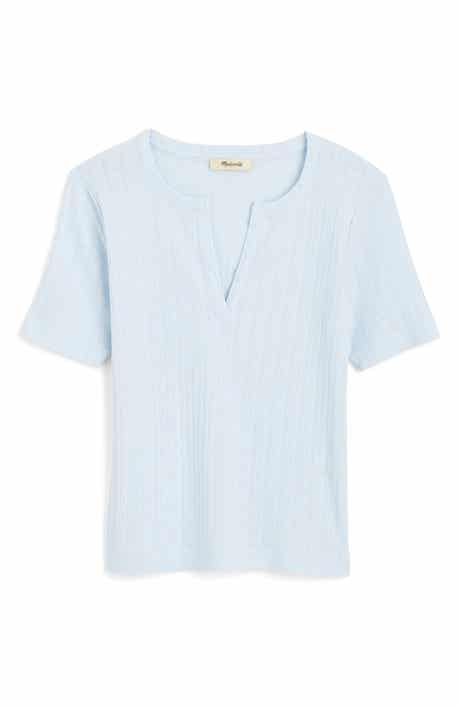 Madewell Pointelle Crewneck Short Sleeve T-Shirt