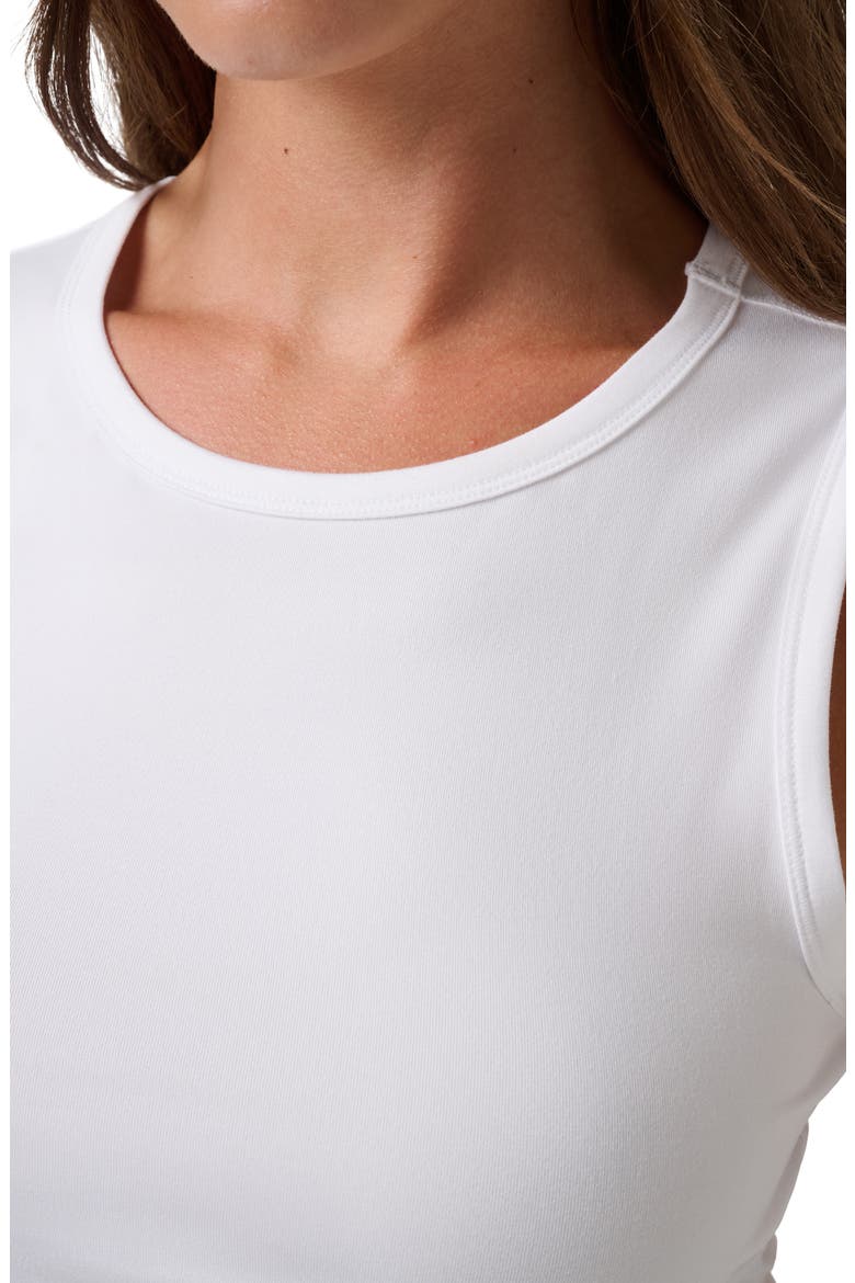 Skyline Ruched Jersey Tank, Alternate, color, WHITE