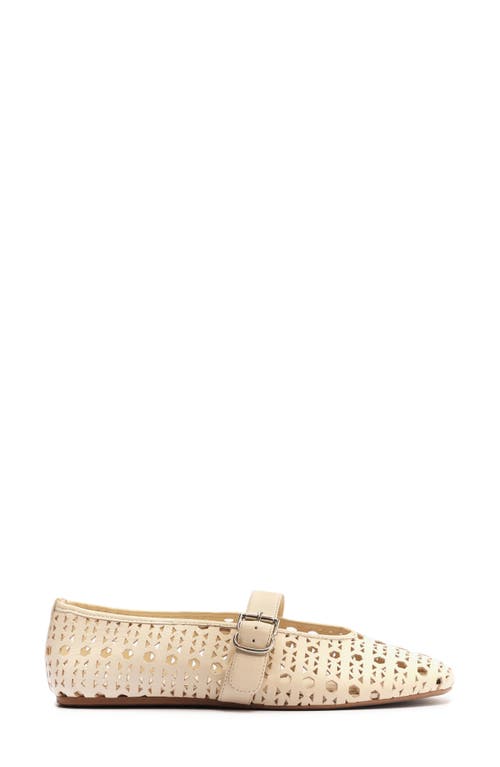 Arezzo Amber Perforated Mary Jane Flat