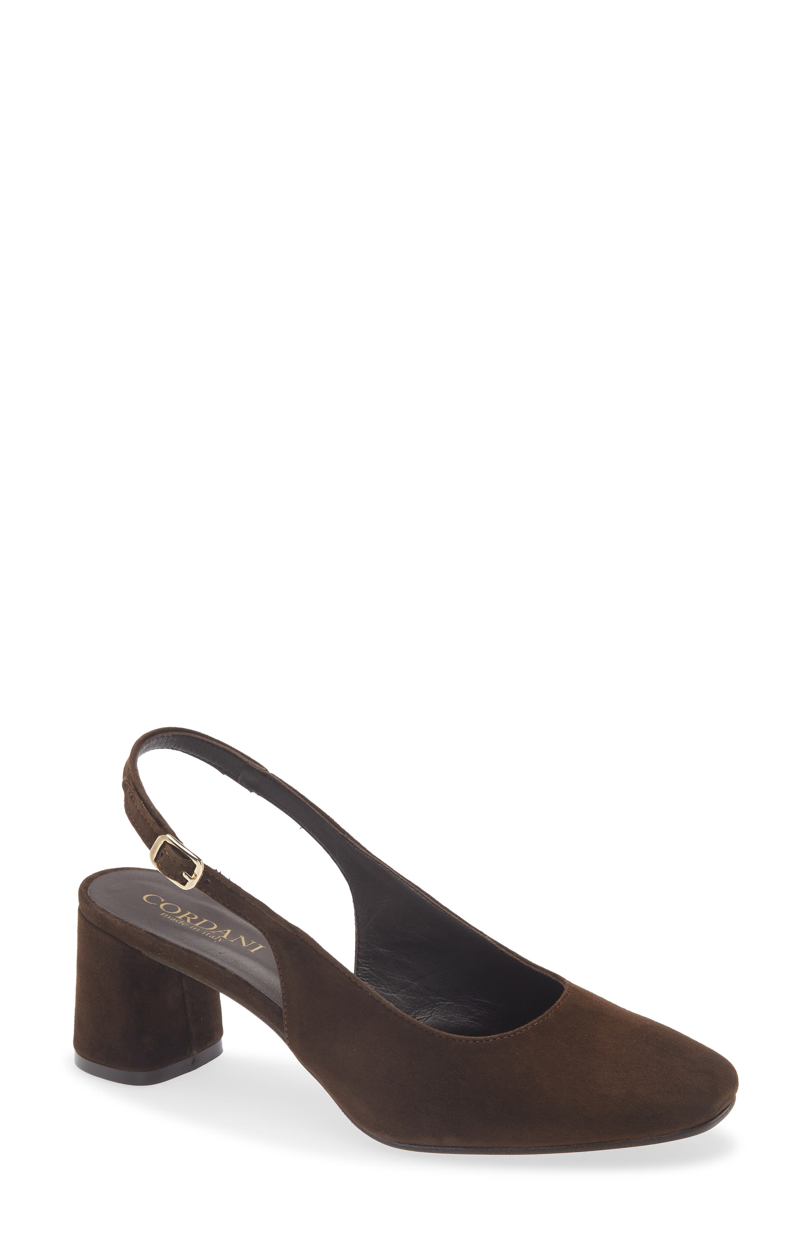 Garlin Slingback Pump, Main, color, BROWN SUEDE