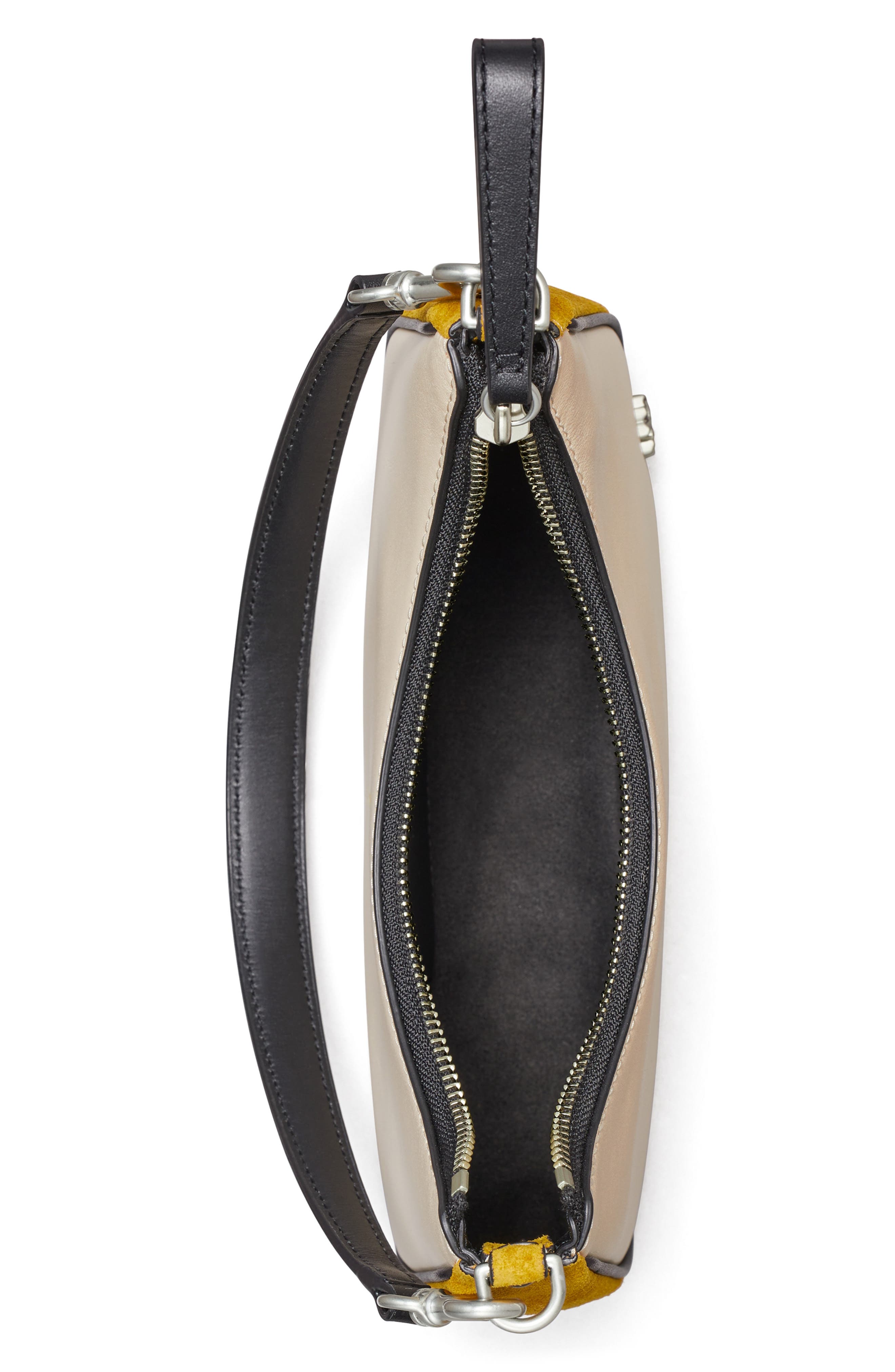 Tory Burch 151 Mercer Colorblock Small Crescent Bag, Alternate, color, 