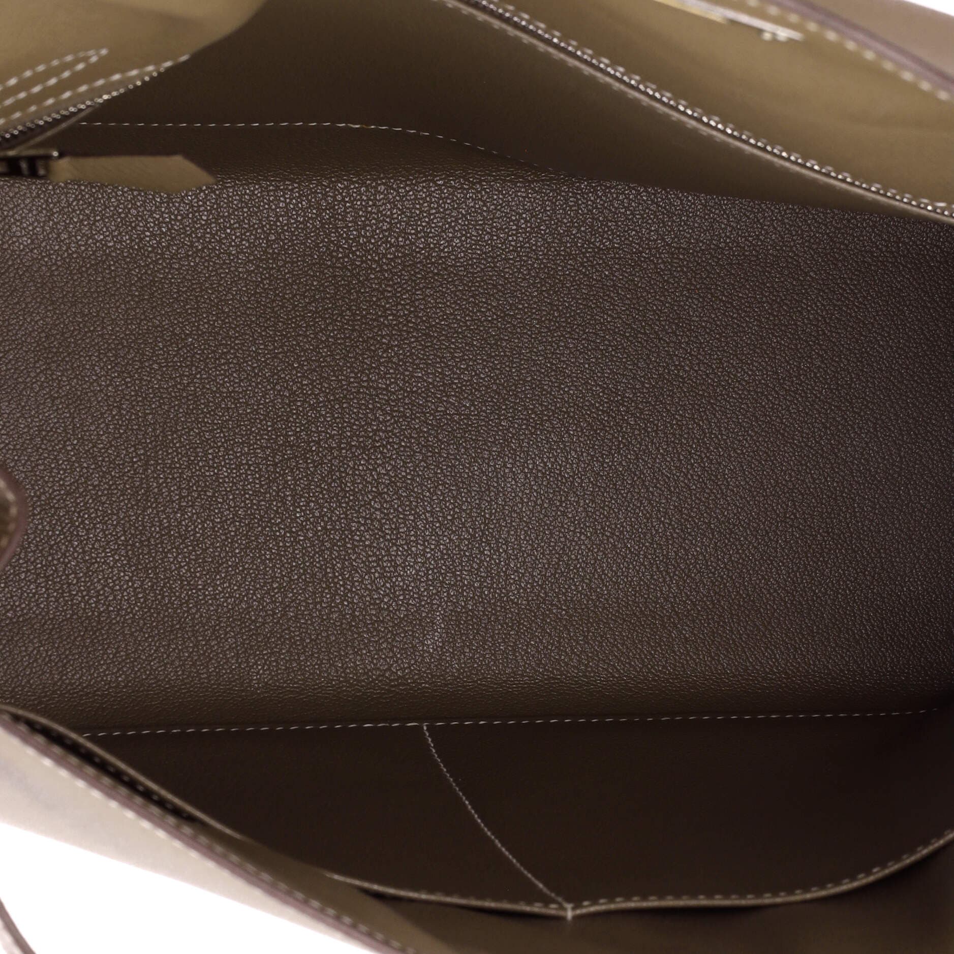 Pre-Owned Hermes Kelly Handbag Grey Epsom with Palladium Hardware 32, Alternate, color, Etoupe