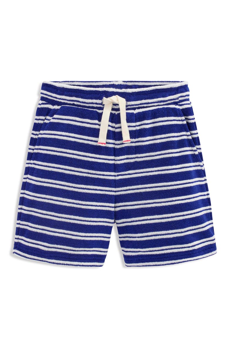 Kids' Terry Cloth Shorts, Main, color, BLUE STRIPE