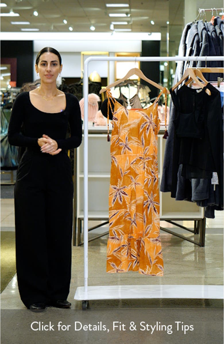 Sandy Cove Tiered Crepe Midi Cover-Up Dress, sales video thumbnail