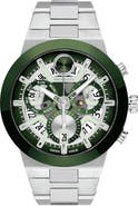 Movado Bold Fusion Skeleton Chronograph Silicone Strap Watch, 44.5mm