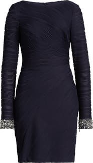 Vince Camuto Rhinestone Detail Long Sleeve Cocktail Dress
