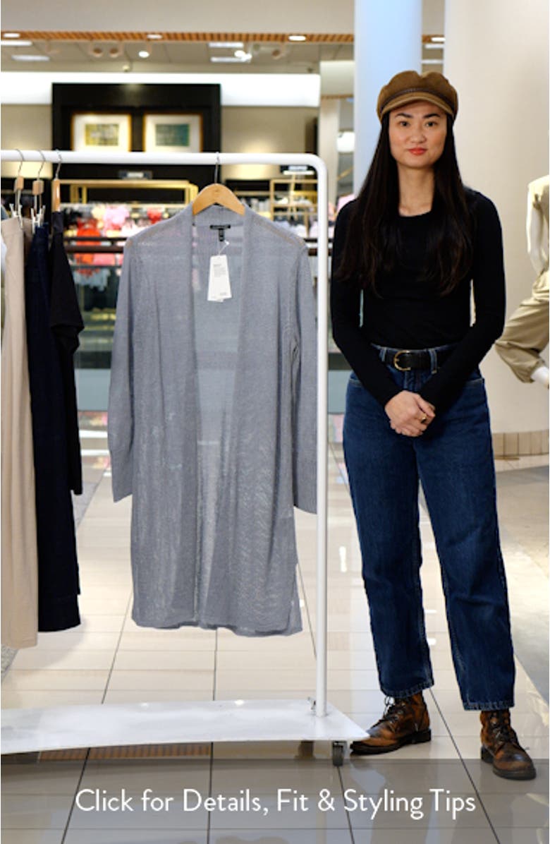 Long Organic Cotton Blend Cardigan, sales video thumbnail