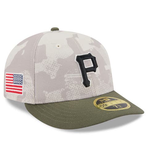 Men's New Era Light Beige/Olive Pittsburgh Pirates 2025 Armed Forces Day Low Profile 59FIFTY Fitted Hat