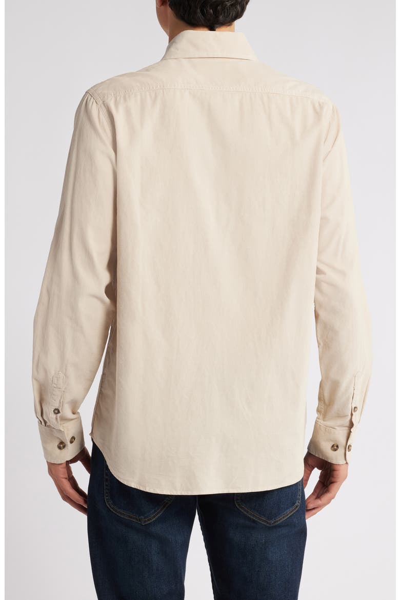 Pinwale Corduroy Button Down Shirt, Alternate, color, STONE