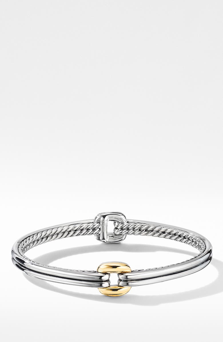 David Yurman Thoroughbred<sup>®</sup> Center Link Bracelet with 18K Yellow Gold, Main, color,