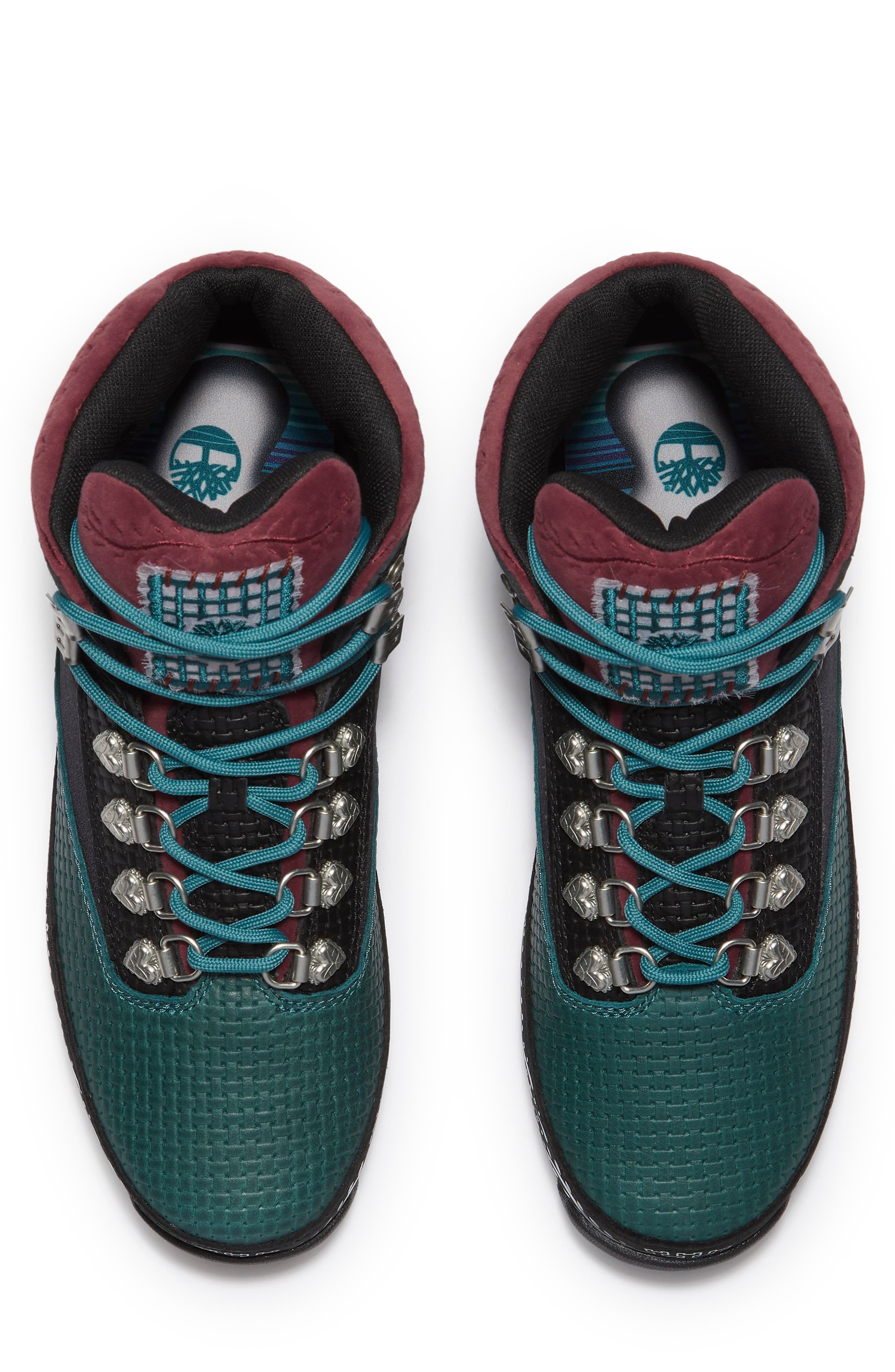 Timberland Euro Hiker Mid Hiking Boot, Alternate, color, Teal Full Grain