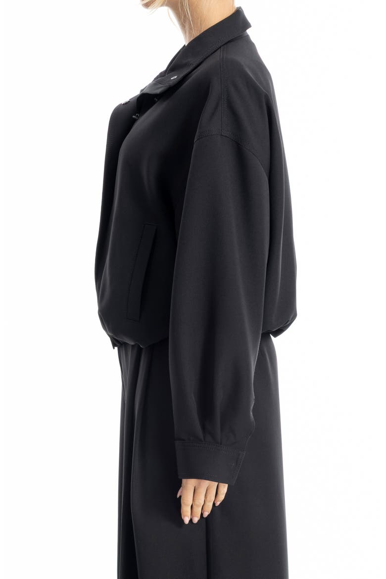 Bubble Hem Jacket, Alternate, color, BLACK